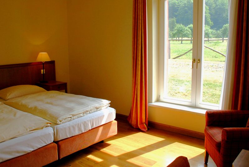 Doppelzimmer Malteser Kommende Doppelzimmer Malteser Kommende mit Blick auf die Natur